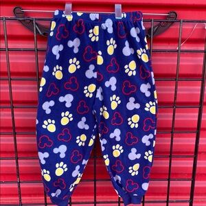 Disney Blue Pajama Pants with Mickey and Paw Prints
